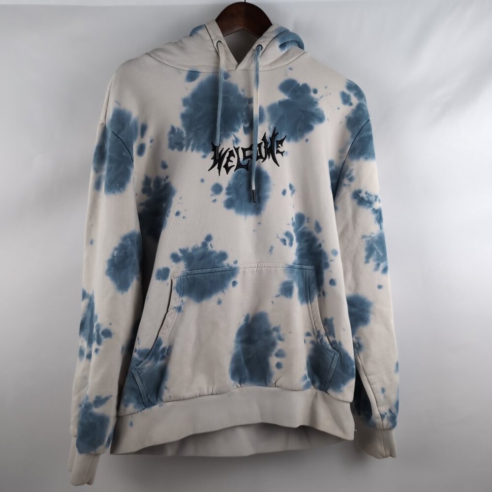 Welcome Skateboards Men's Bapholit Hoodie Tye-Dye Pullover Pocket, Medium